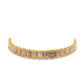 10K Yellow Gold Small Baguette Tennis Bracelet