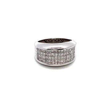 14k – White Gold – Invisible Channel Set Diamond Ring