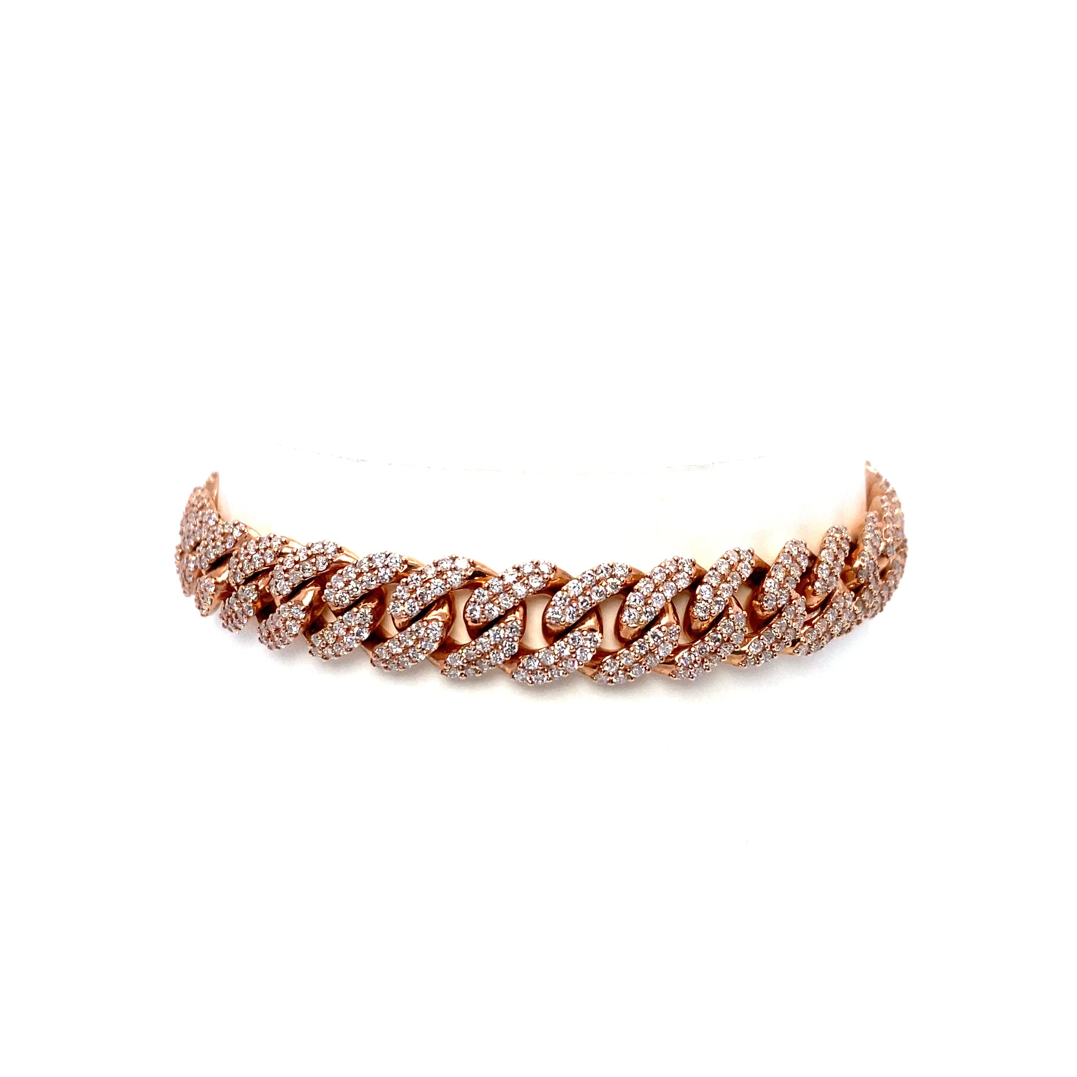 10K Rose Gold Cuban Link Bracelet