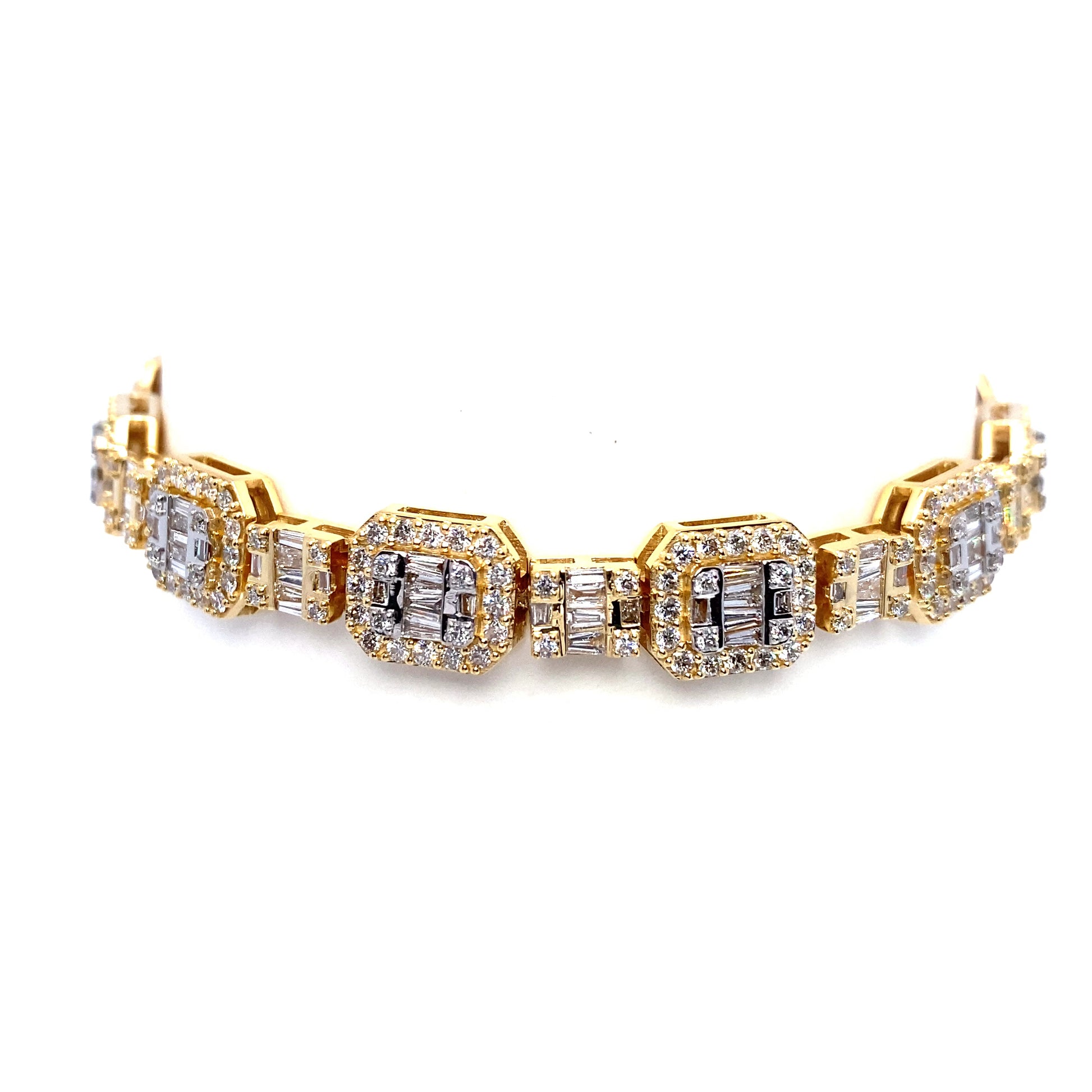 10K Yellow Gold Baguette Bracelet