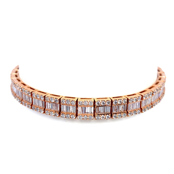 10K Rose Gold Large tennis Bracelet