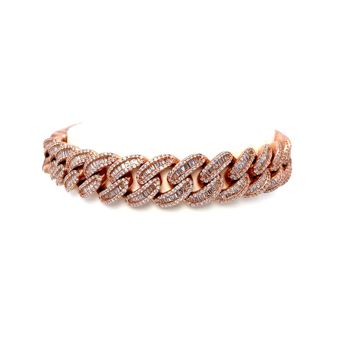 10K Rose Gold Baguette Cuban Link