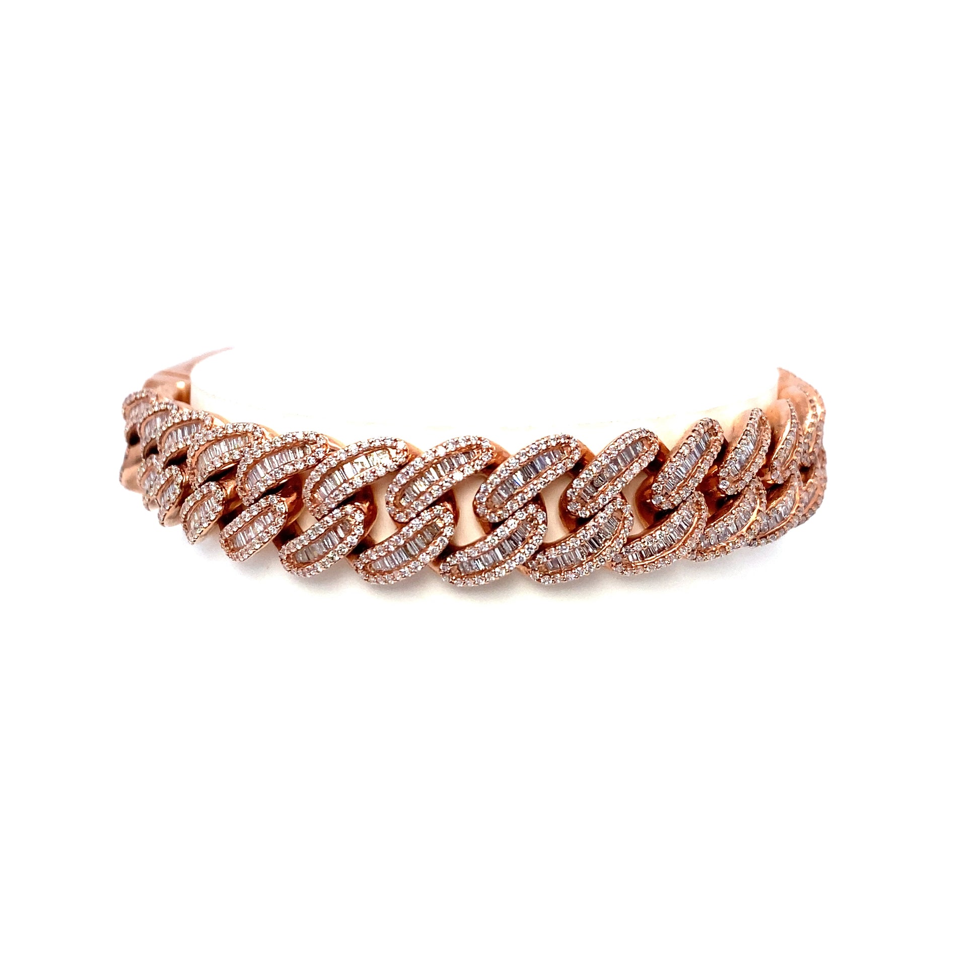 10K Rose Gold Baguette Cuban Link