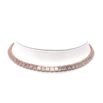 10K Rose Gold Baguette Tennis Chain