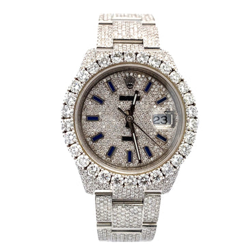 34 mm Date – Pave Diamond Index Dial – Fully Iced