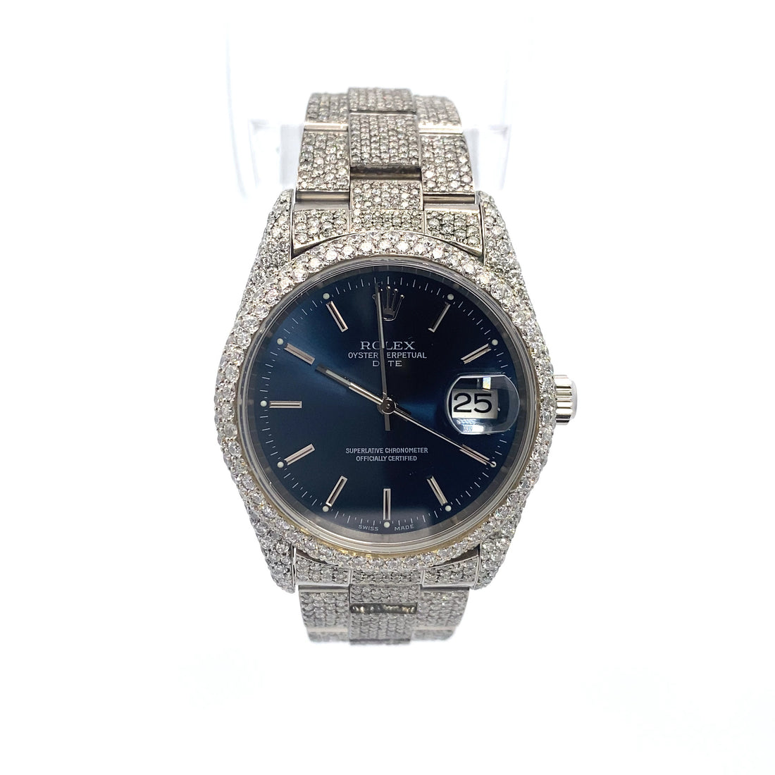 34 MM Date Stainless Steel Oyster Band