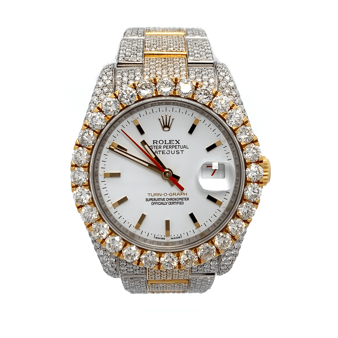 36 mm Datejust – Turn-o-graph – 2 Tone Yellow – Fully Iced
