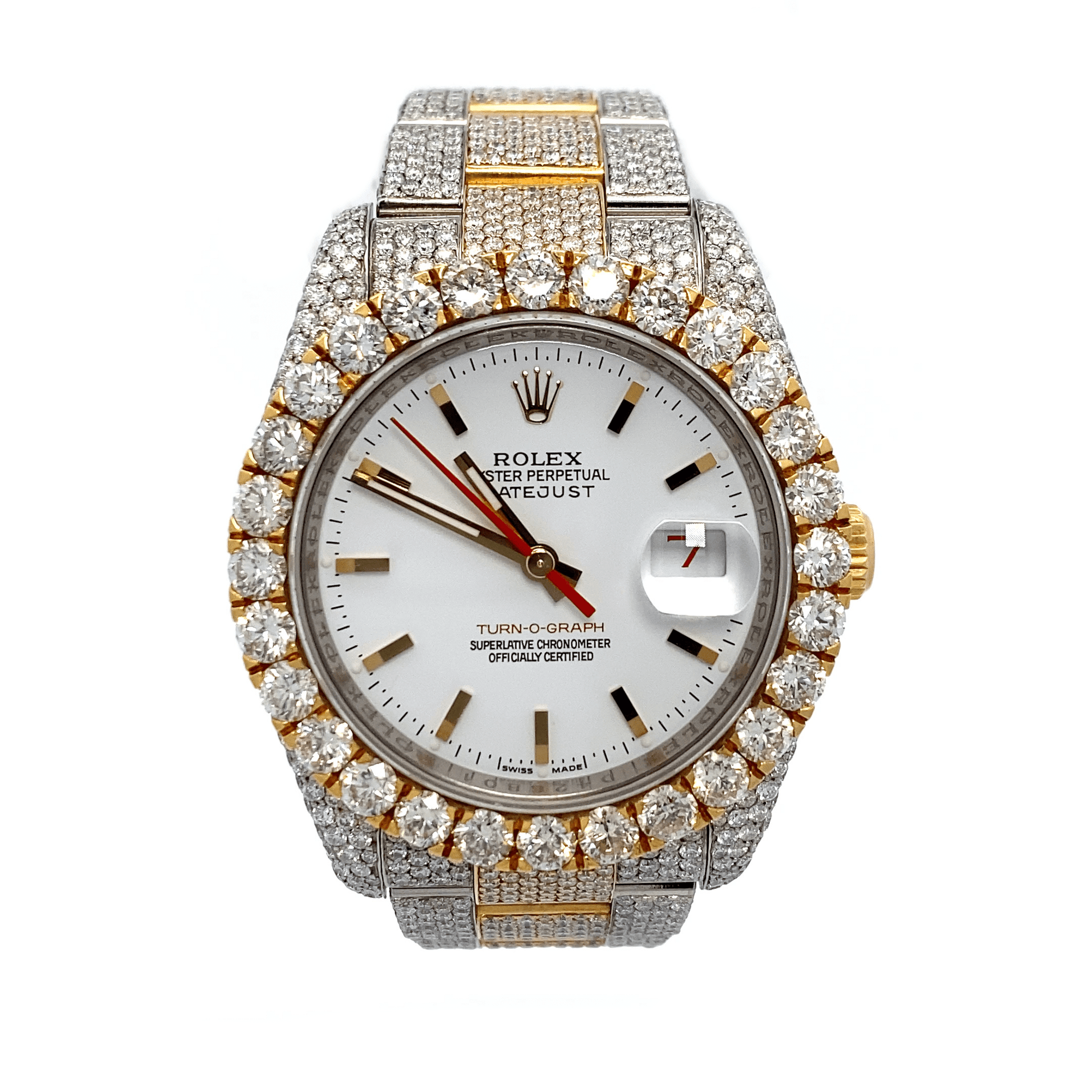 36 mm Datejust – Turn-o-graph – 2 Tone Yellow – Fully Iced