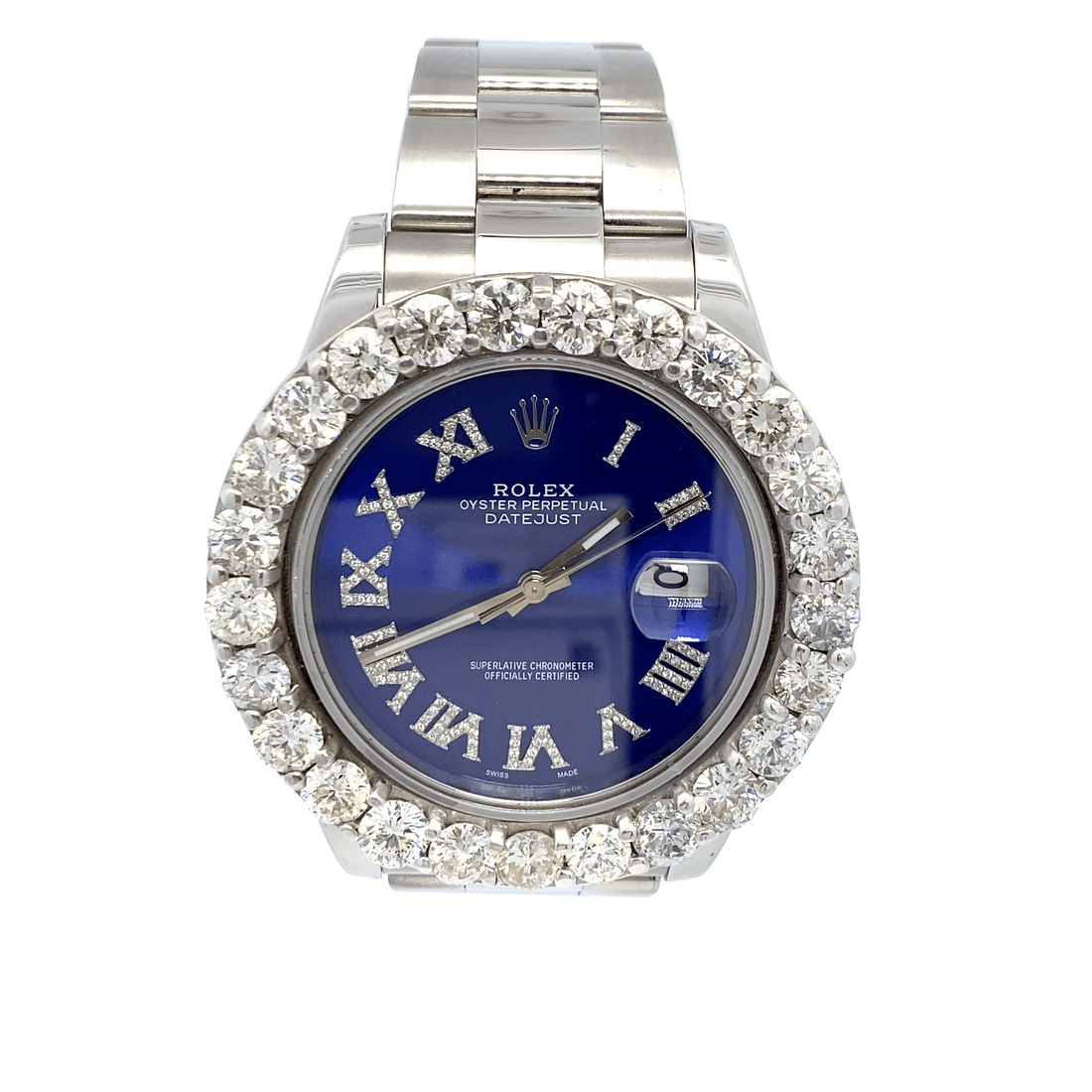41 mm Datejust – Blue Roman Dial – Half Iced