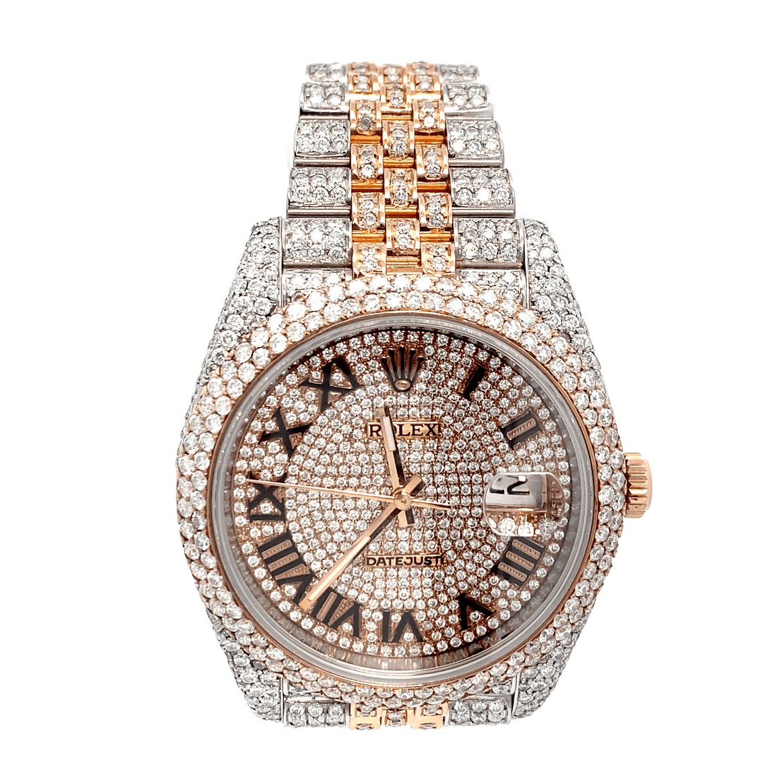 41 mm Datejust – 2-Tone Rose – Fully Iced