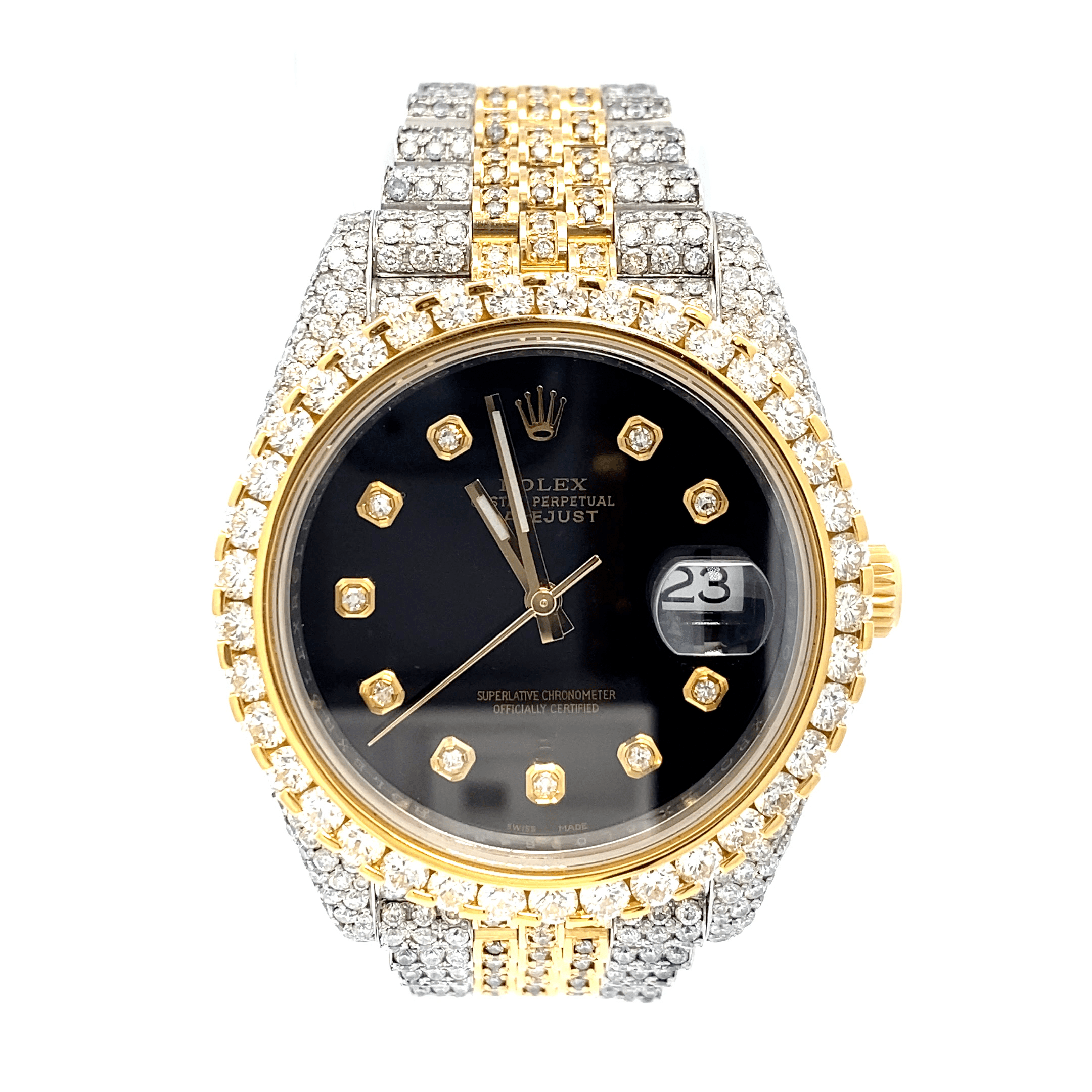 41 mm Datejust – 2-Tone Yellow Stainless Steel – Fully Iced