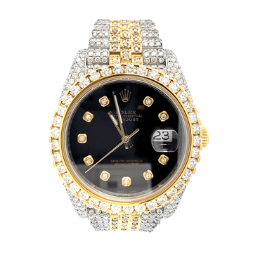 41 mm Datejust – 2-Tone Yellow Stainless Steel – Fully Iced