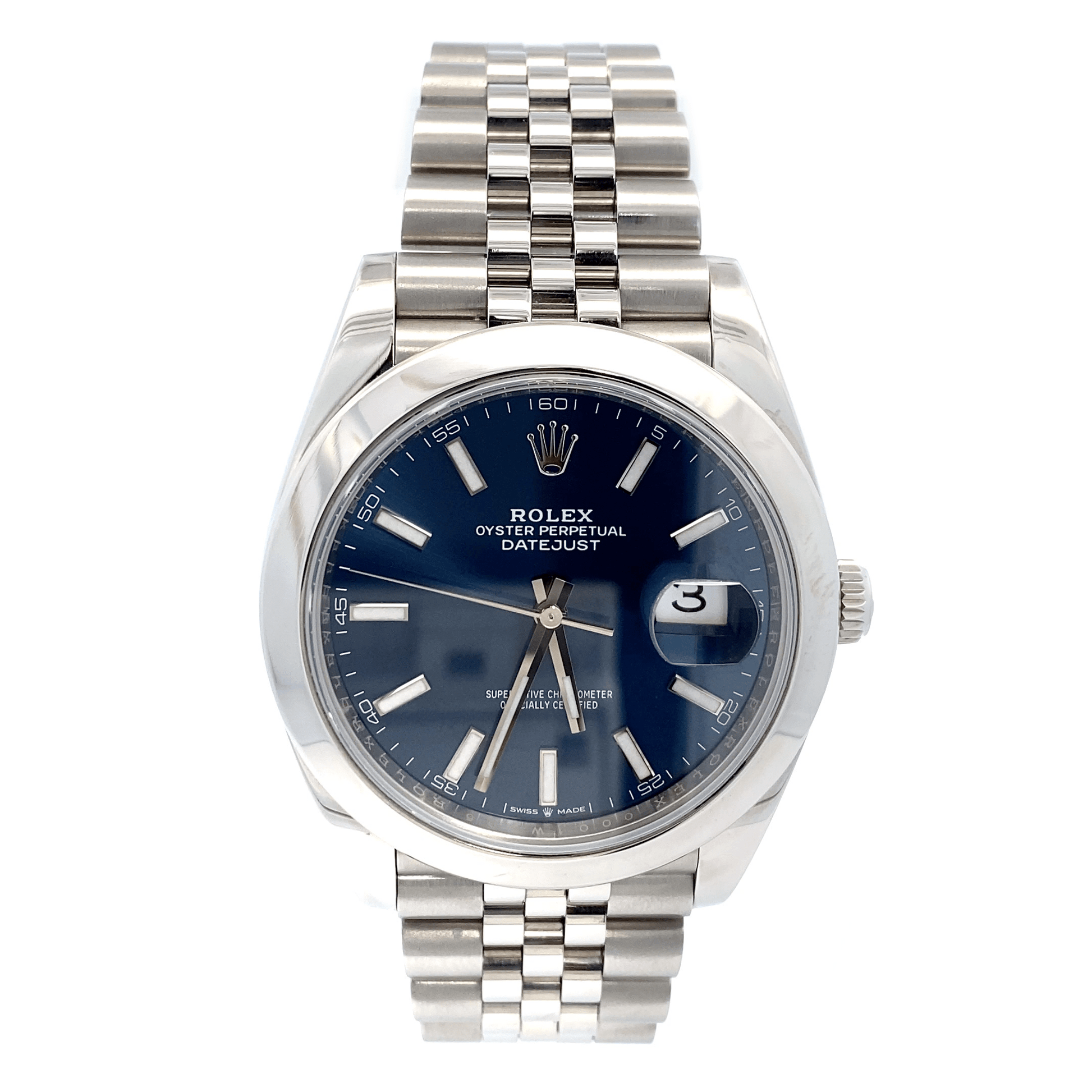 41 mm Datejust – Blue Index Dial – Jubilee band – B&P