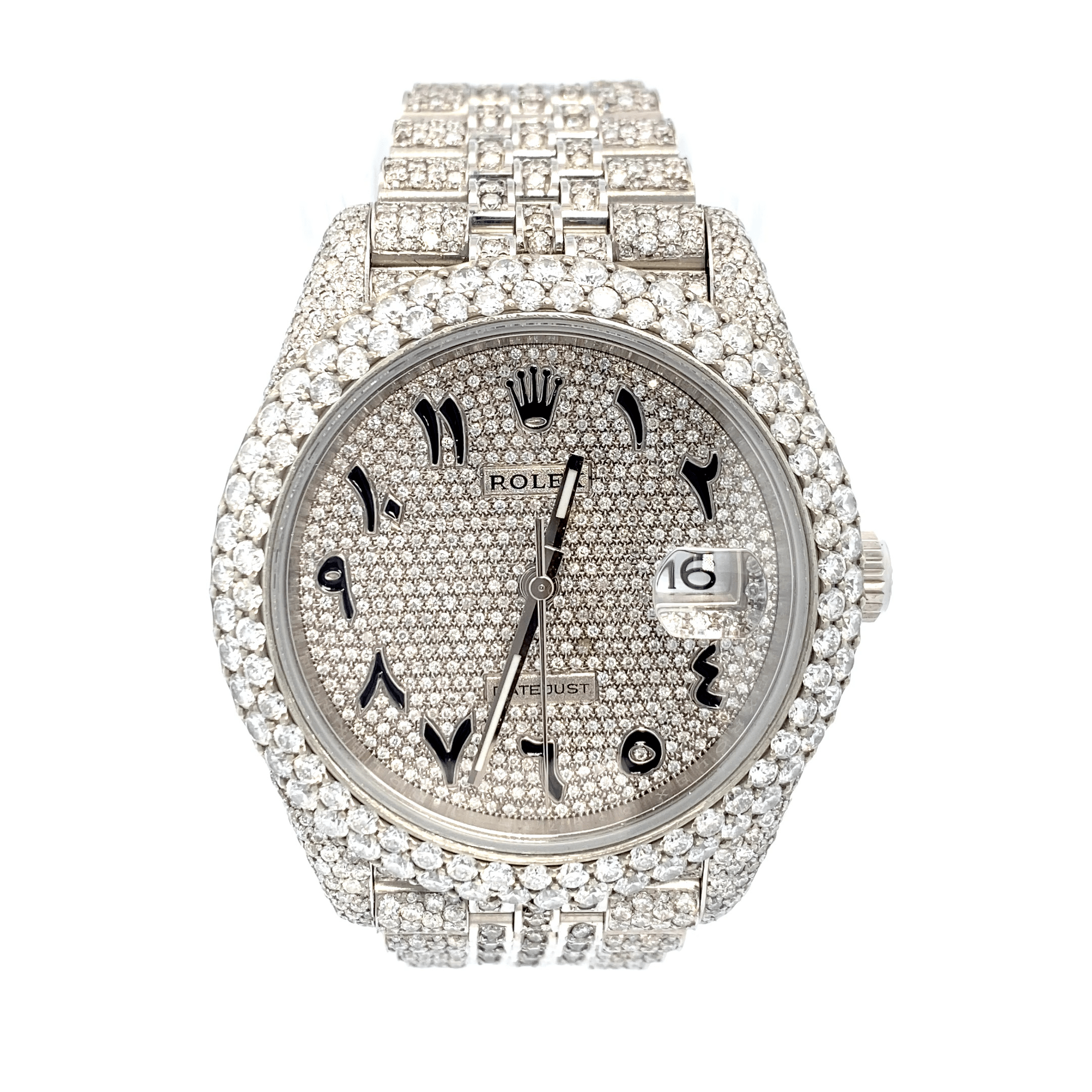 41 mm Datejust – Pave Arabic Dial – Fully Iced – B&P