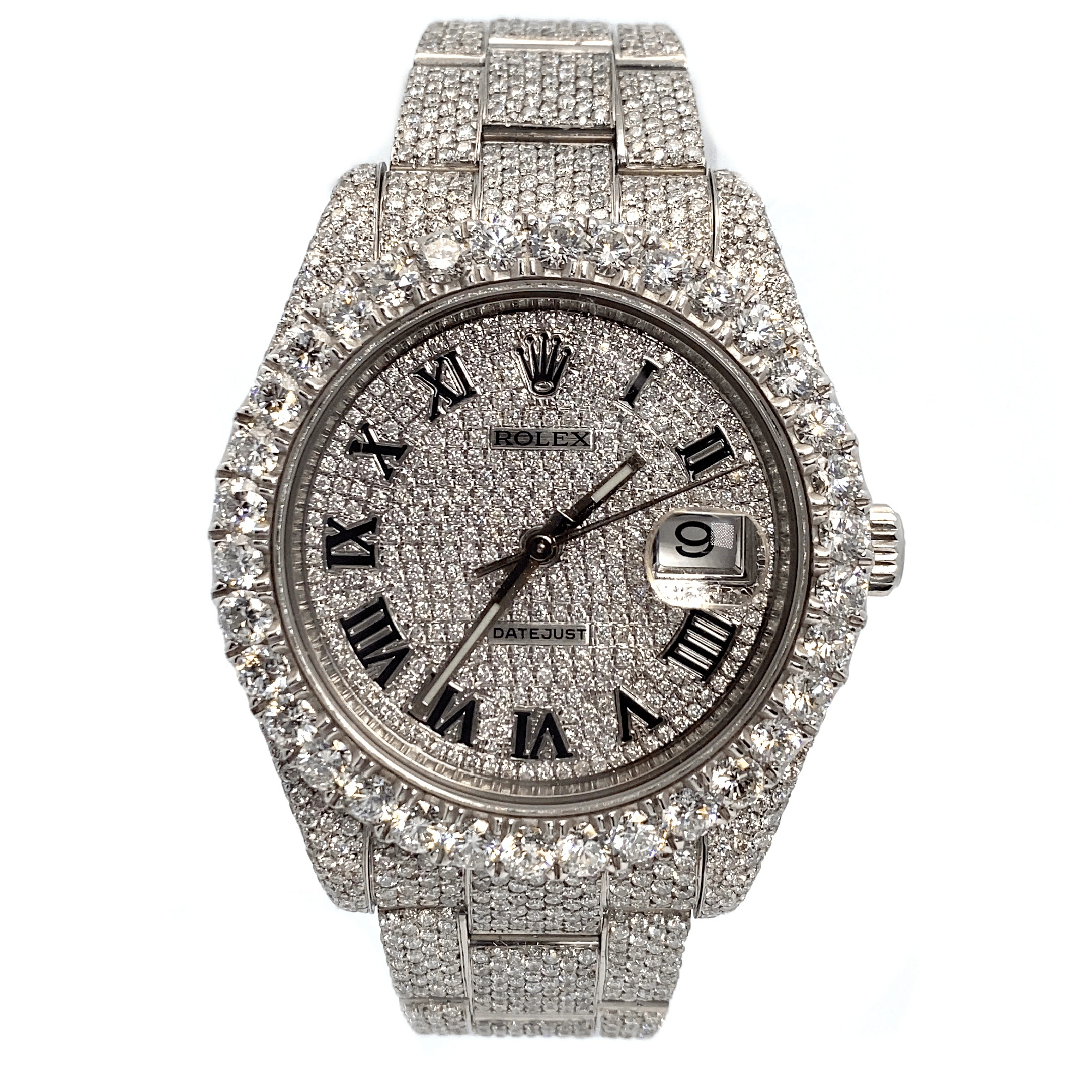 41 mm Datejust – Pave Roman Dial – Fully Iced – B&P