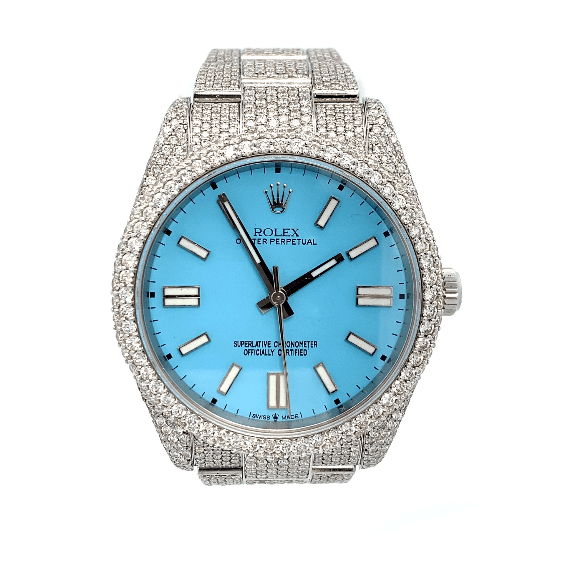 41 mm Datejust – TF Blue Dial – Fully Iced