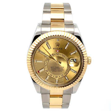 42mm Skydweller 2-Tone Yellow and Stainless steel Oyster Band (Box & Papers)