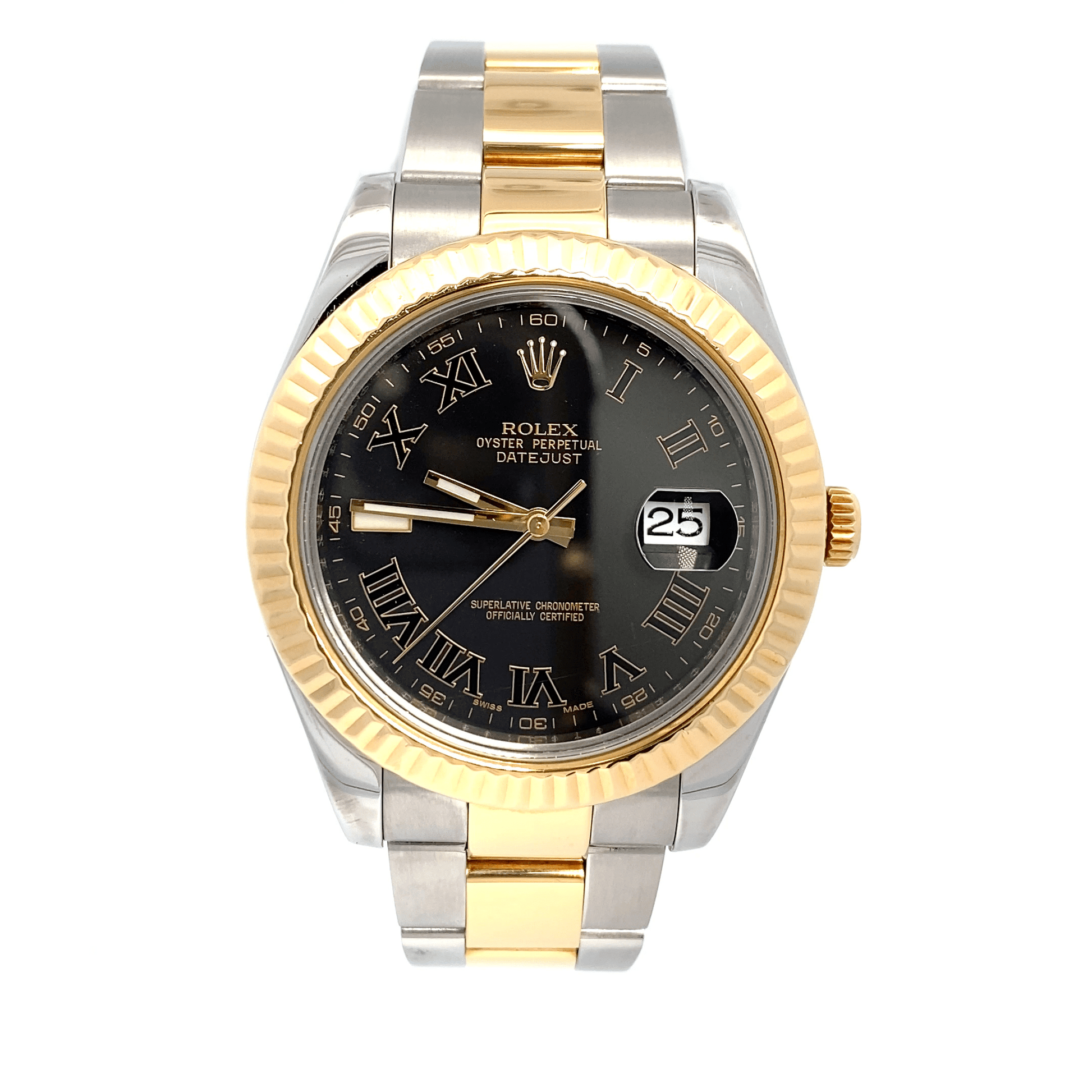 41 mm Datejust – 2-Tone Yellow – Grey Roman Dial – Oyster Band