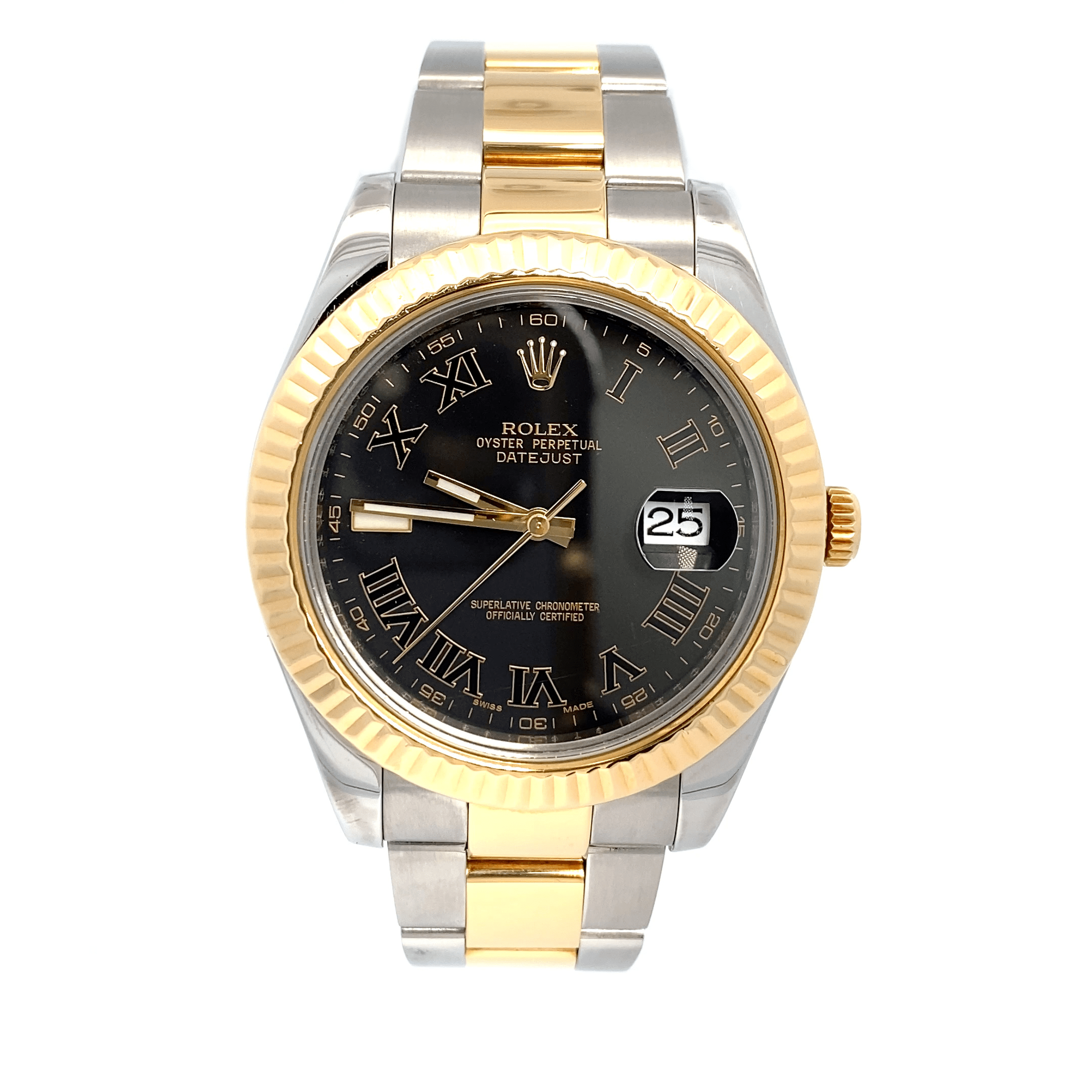 41 mm Datejust – 2-Tone Yellow – Grey Roman Dial – Oyster Band