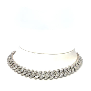 10K 134.8 gr 21 Inch Diamond Cuban Chain