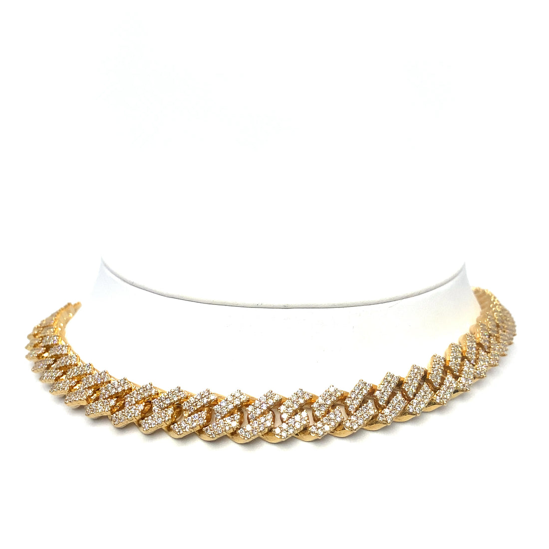 10K 153.4gr Diamond Yellow Gold Cuban Chain