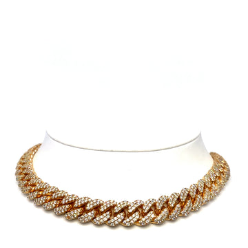 10K 177.4 gr 22 Inch Diamond Cuban Chain