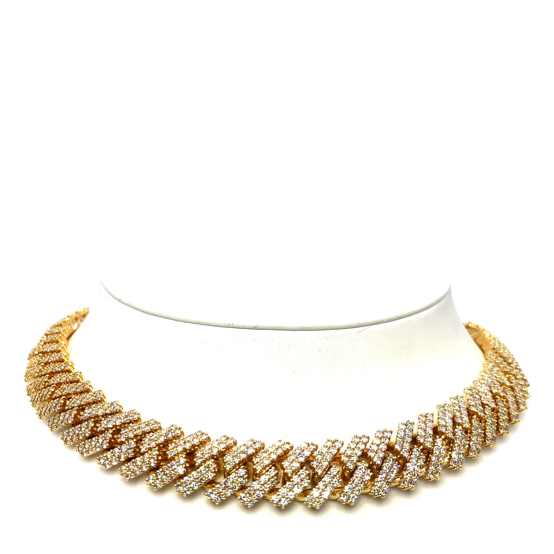 10K 190.3 gr 21 Inch Diamond Cuban Chain