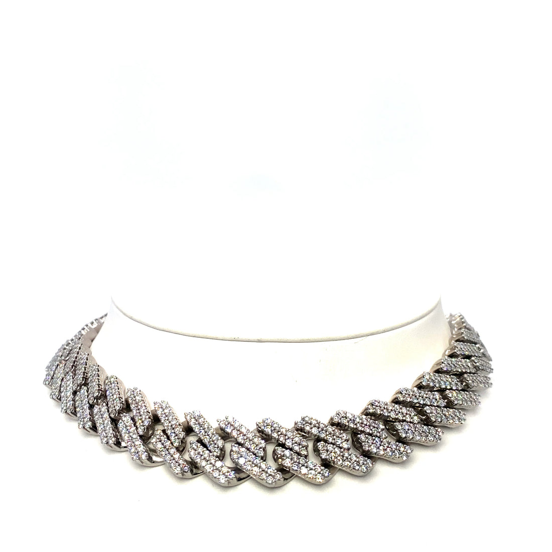 10K 208.4 gr 18 Inch Diamond Cuban Chain