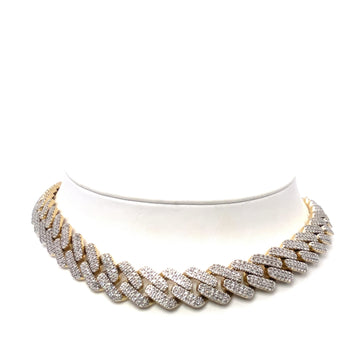 10K 91.7gr 2 Tone Diamond Cuban Chain (20 Inches)