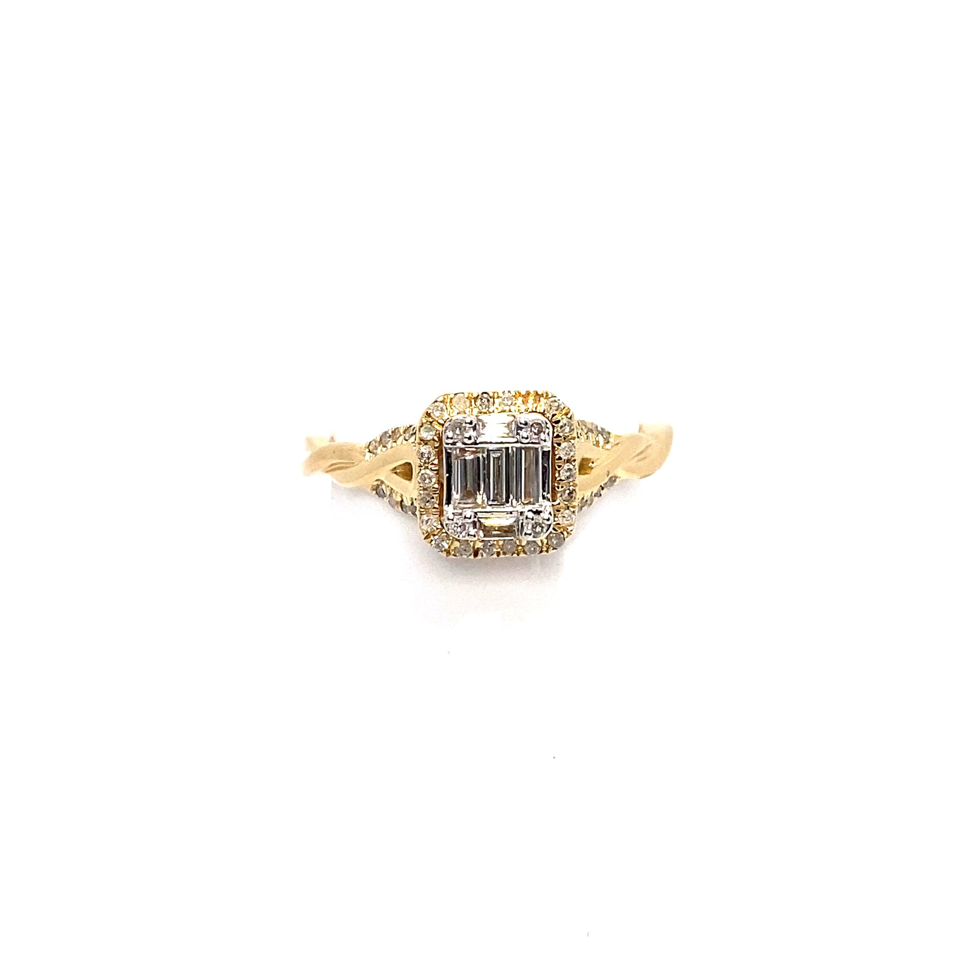 10K Baguette Diamond Ring