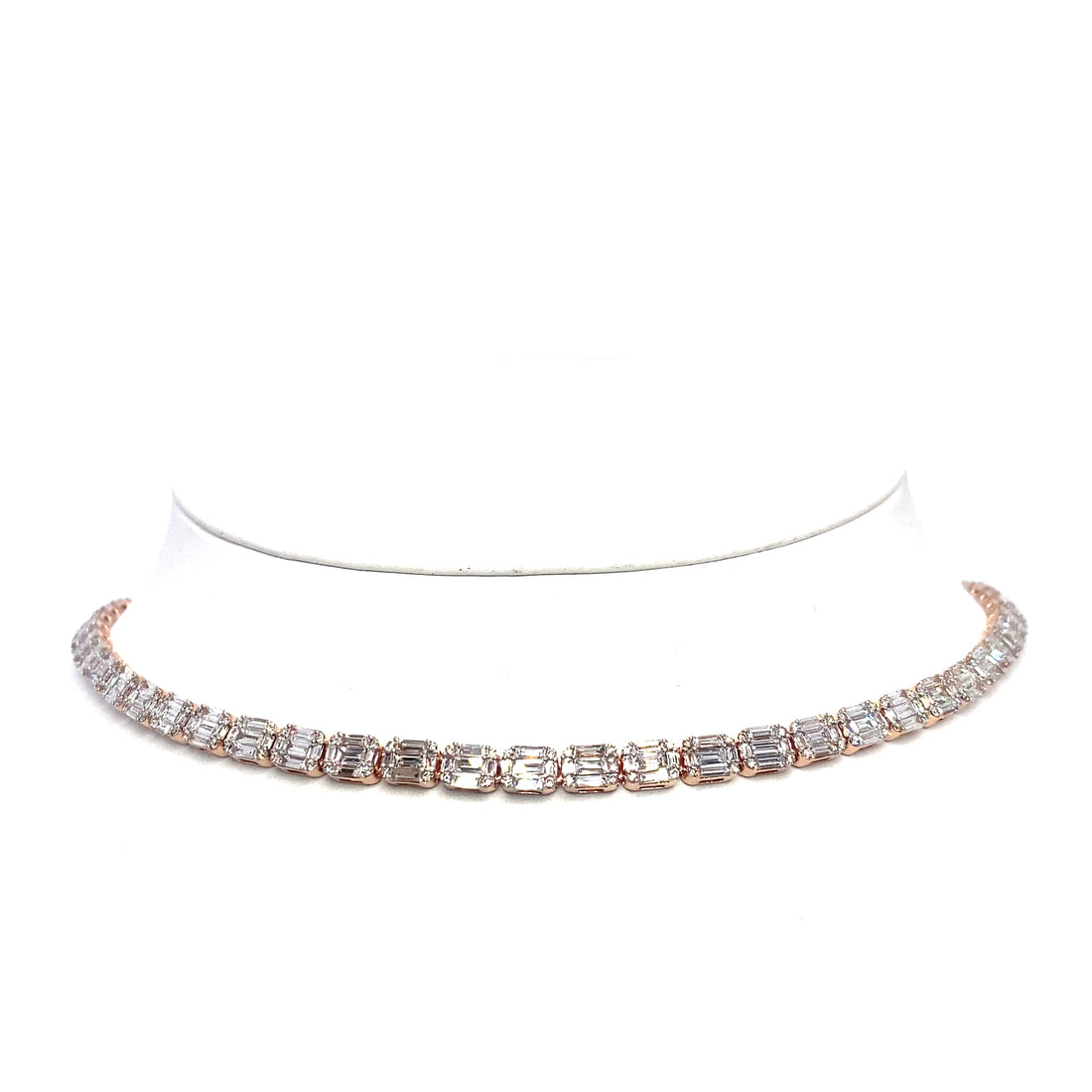 10K Baguette Diamond Tennis Chain