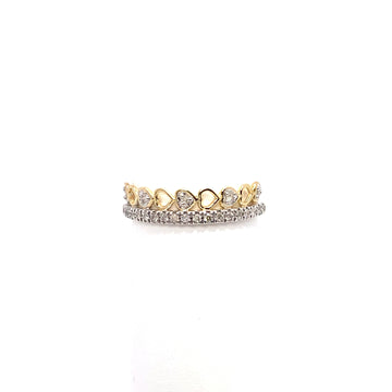 10K Heart Chain Ring