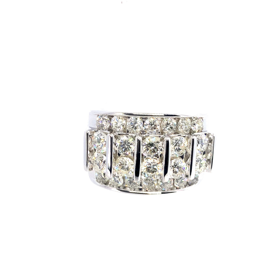 14K Hand Set Round Diamond Ring