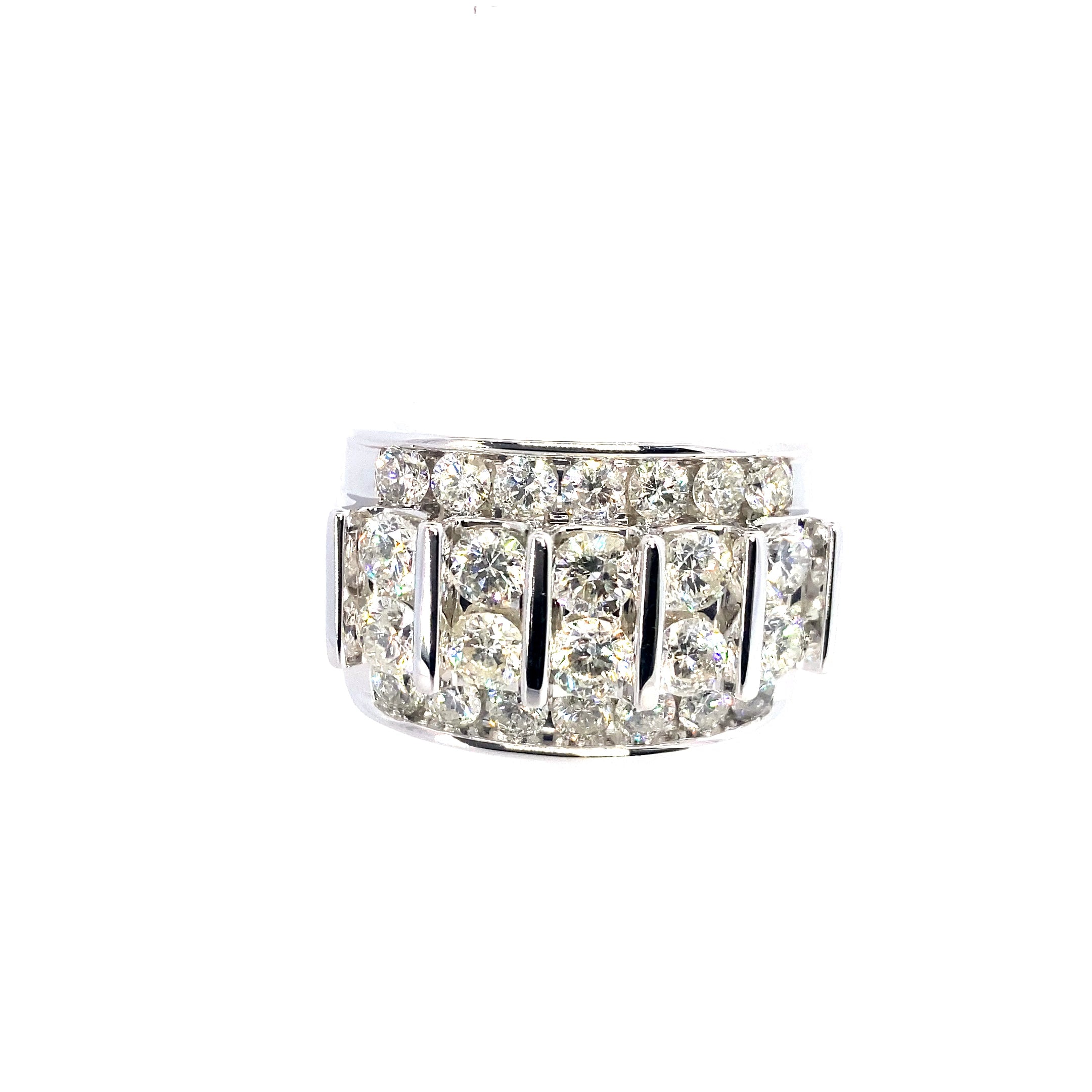 14K Hand Set Round Diamond Ring