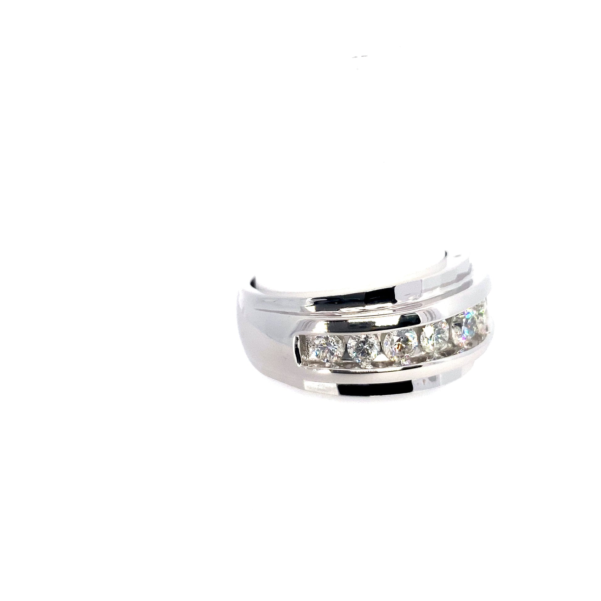 14K Mens Channel Set Diamond Band Ring