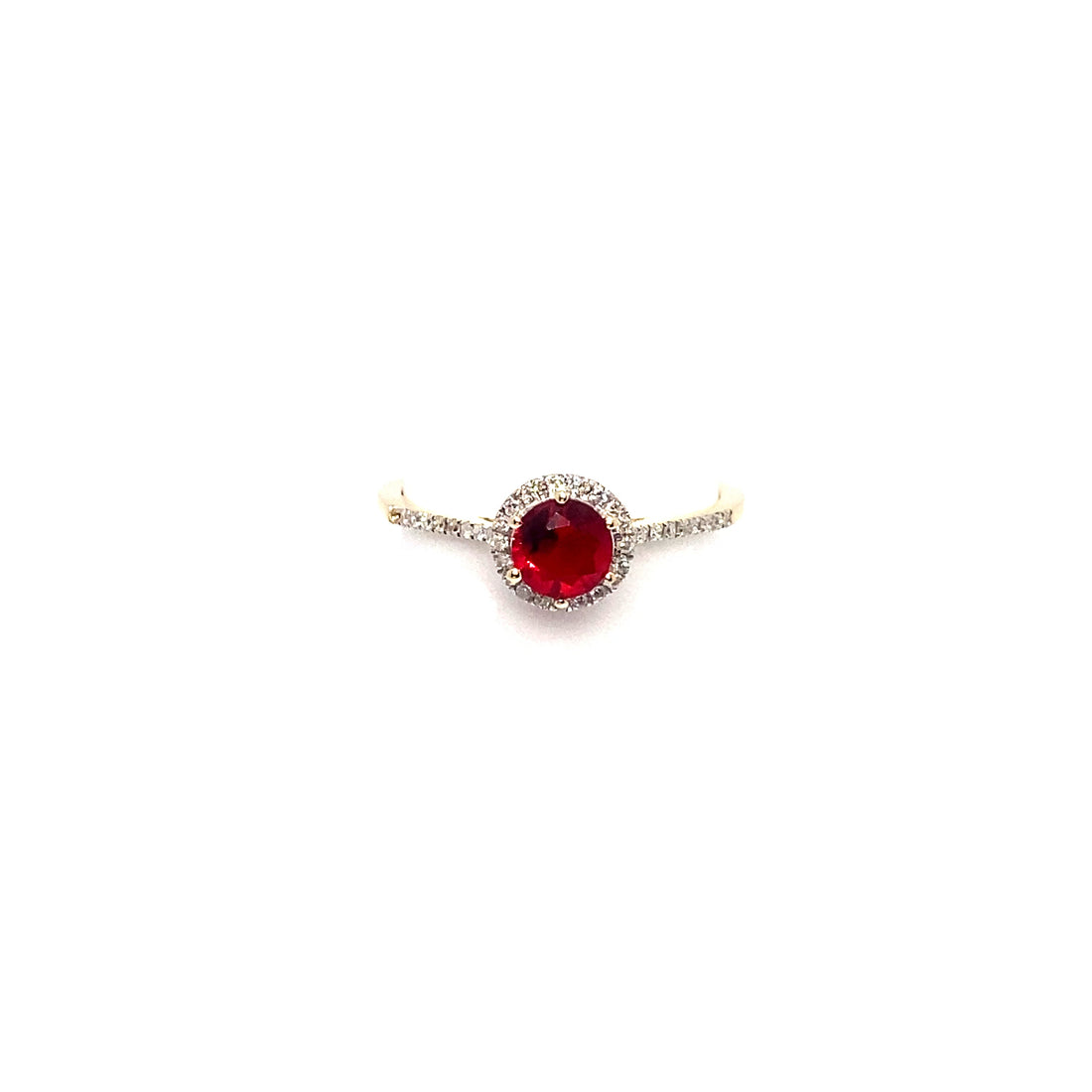 14K Ruby Red Diamond Ring