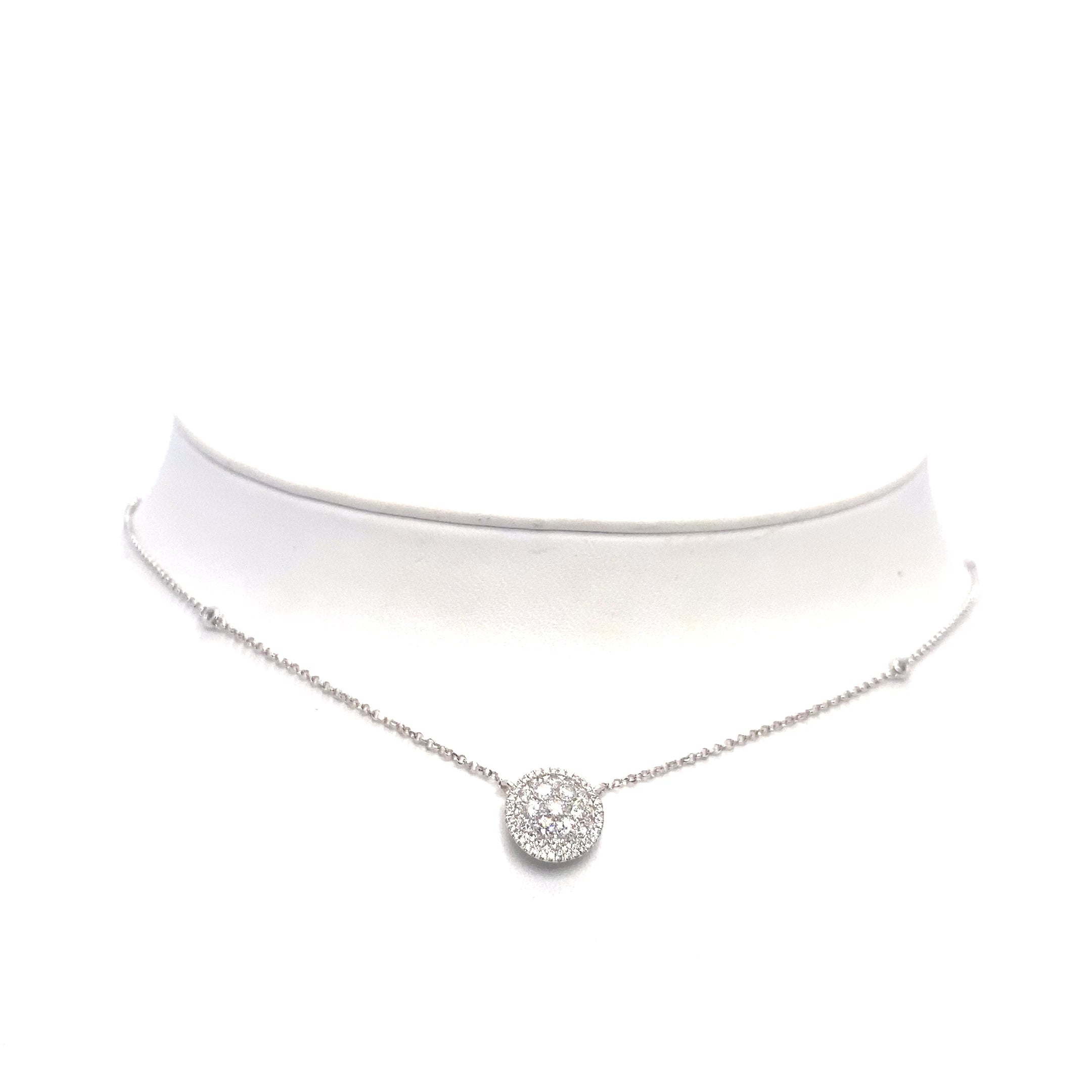 Cluster Pendant Diamond Necklace