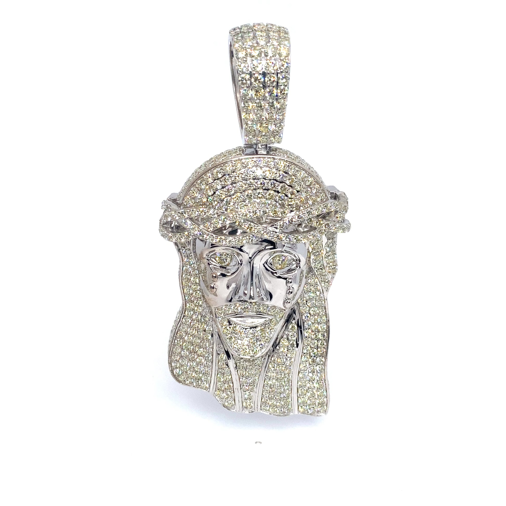 Diamond Thorns Jesus Pendant