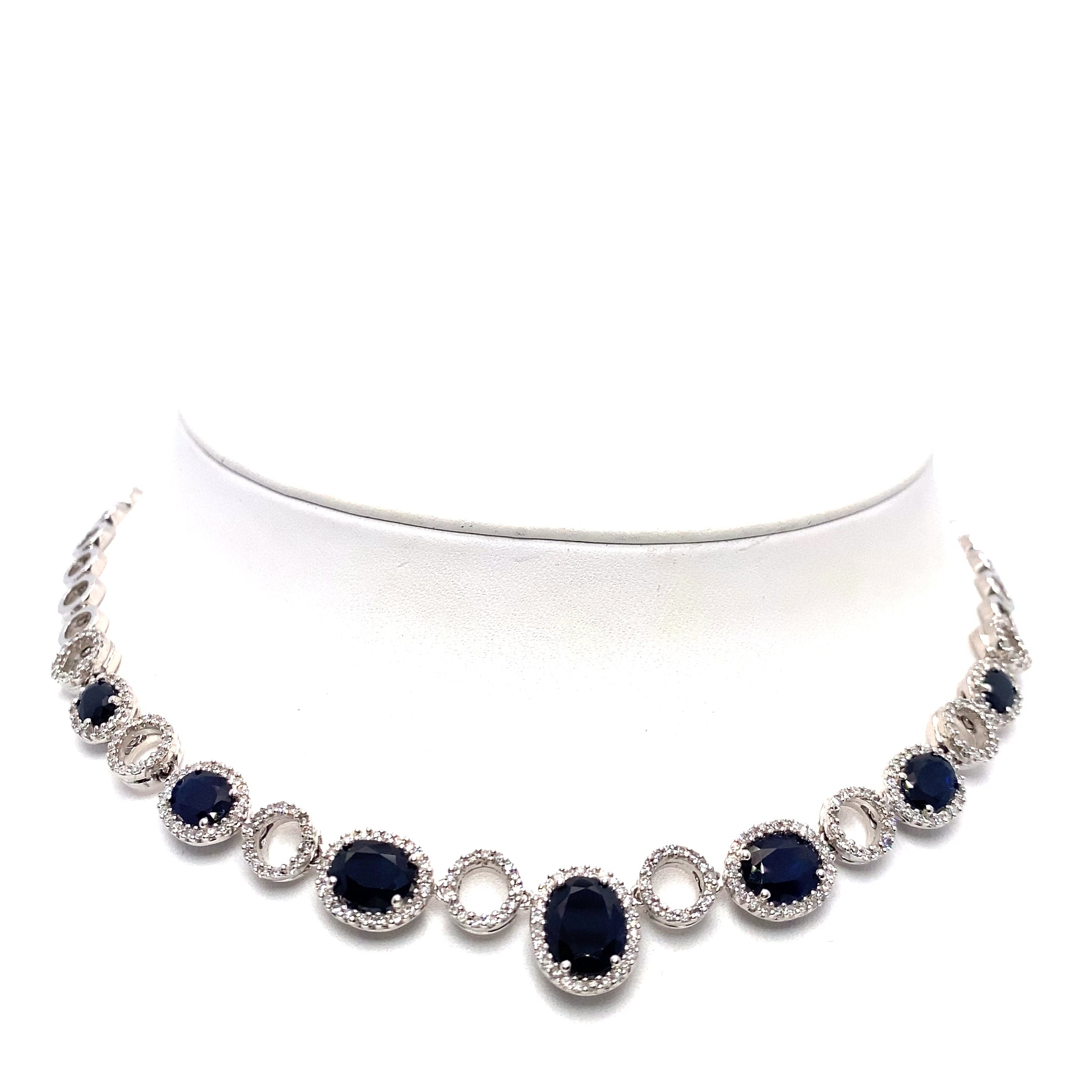 Elegant Women’s Sapphire Necklace