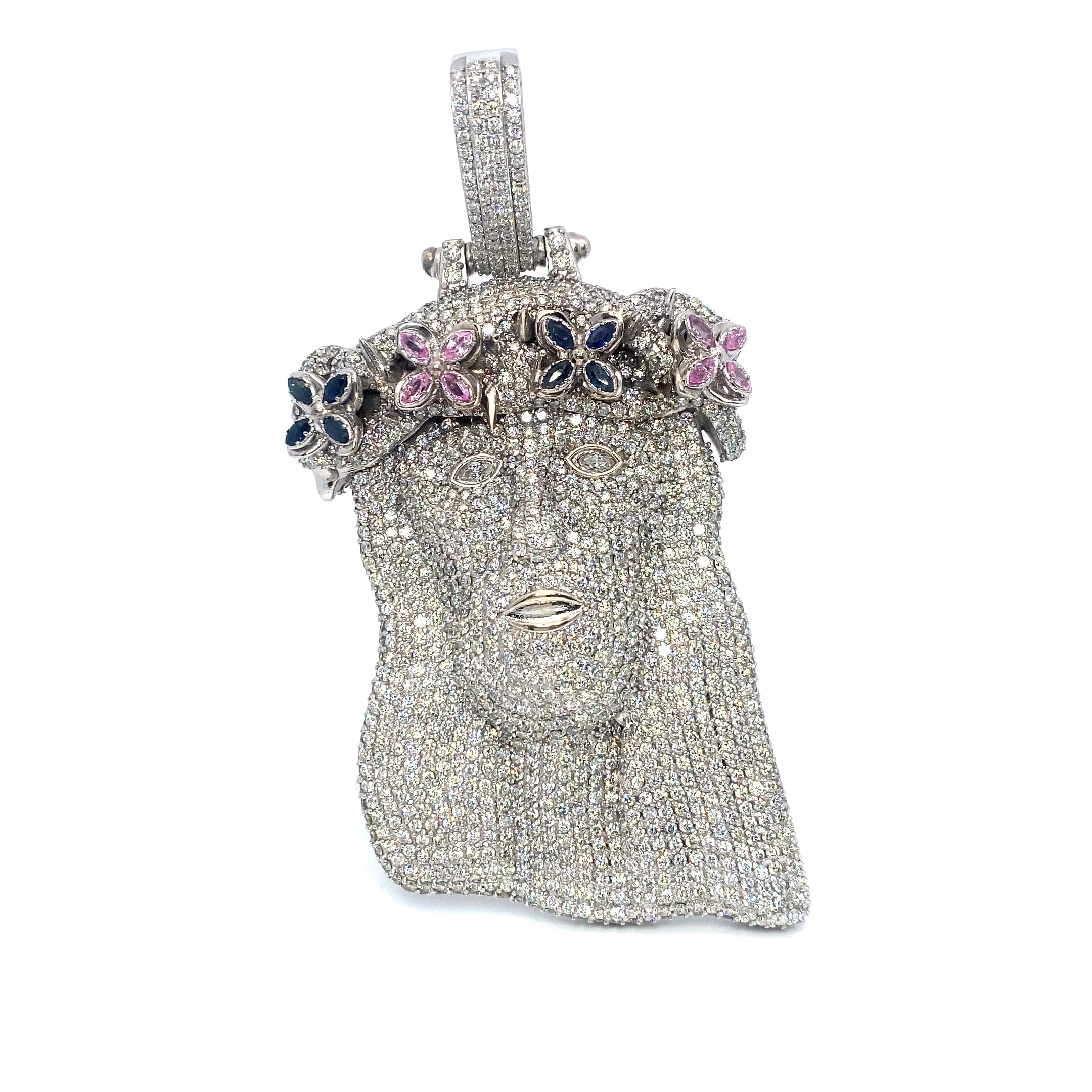 Flower Thorns Jesus Pendant