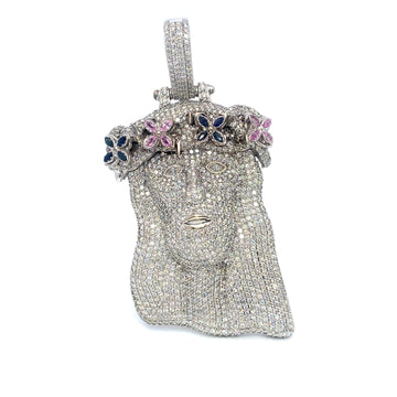 Flower Thorns Jesus Pendant