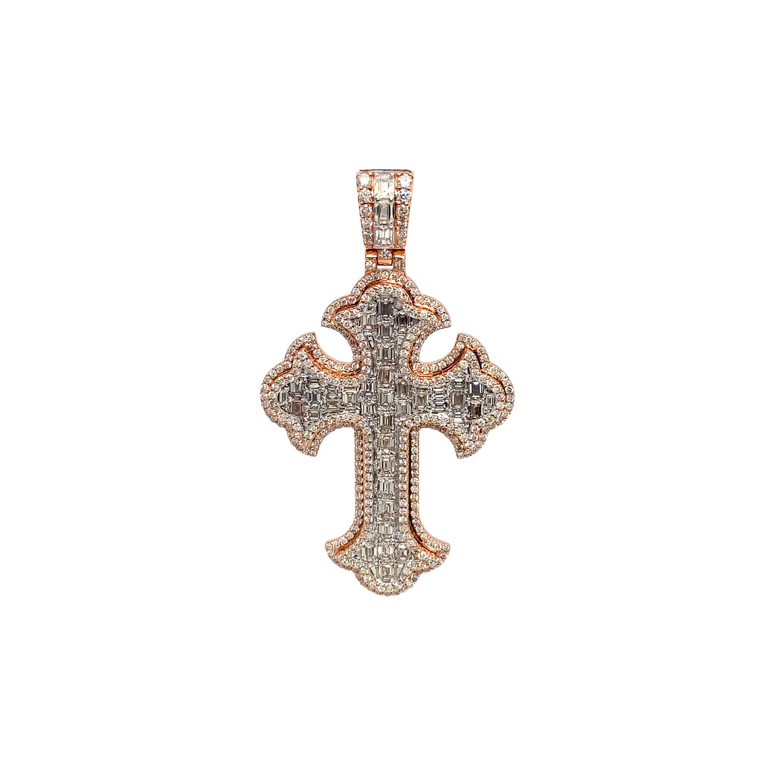 Modern Style Emerald Cross Pendant