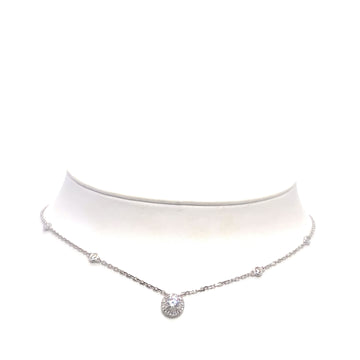 Round Center Stone Diamond Necklace
