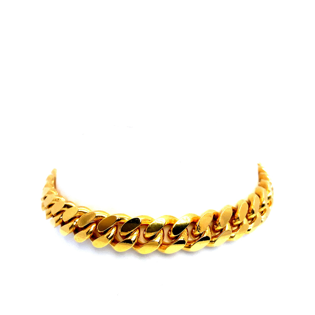 10 Inch Miami Curb Link Bracelet (Silver/Gold Plated)