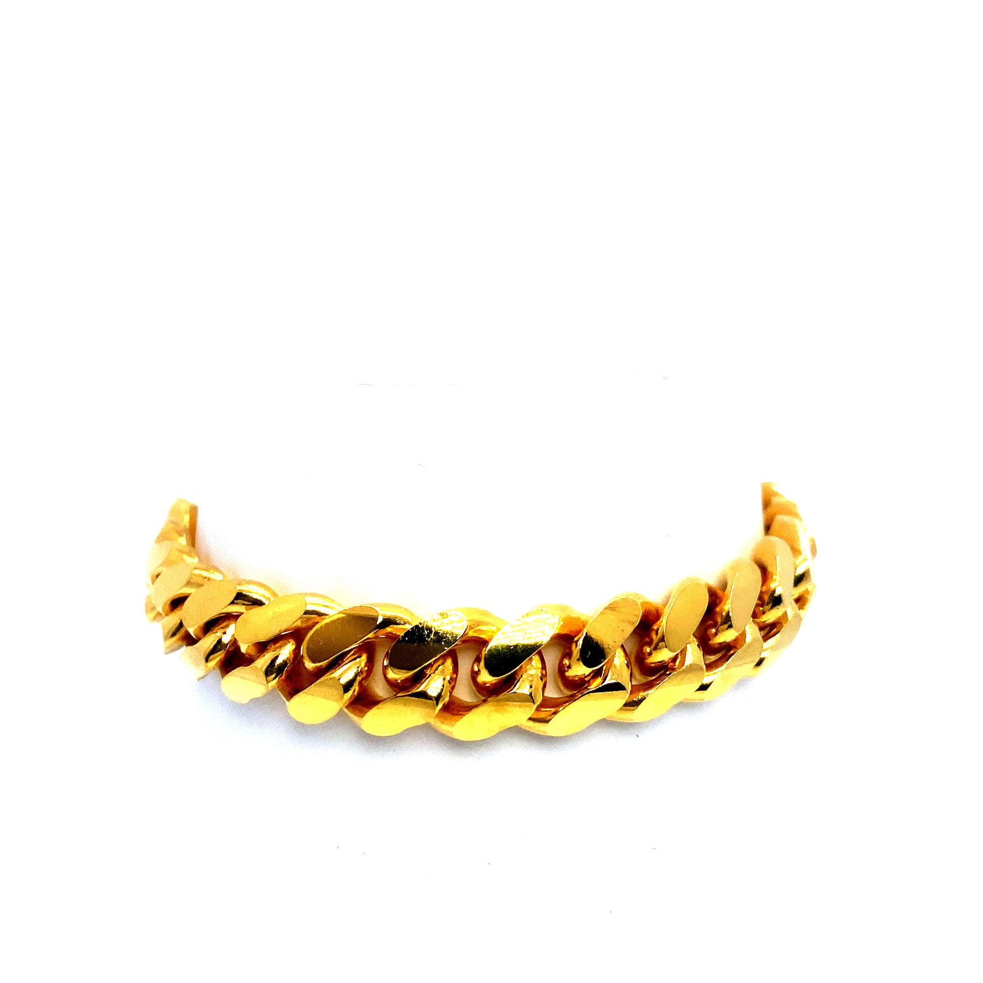 12 Inch Miami Curb Link Bracelet (Silver/Gold Plated)
