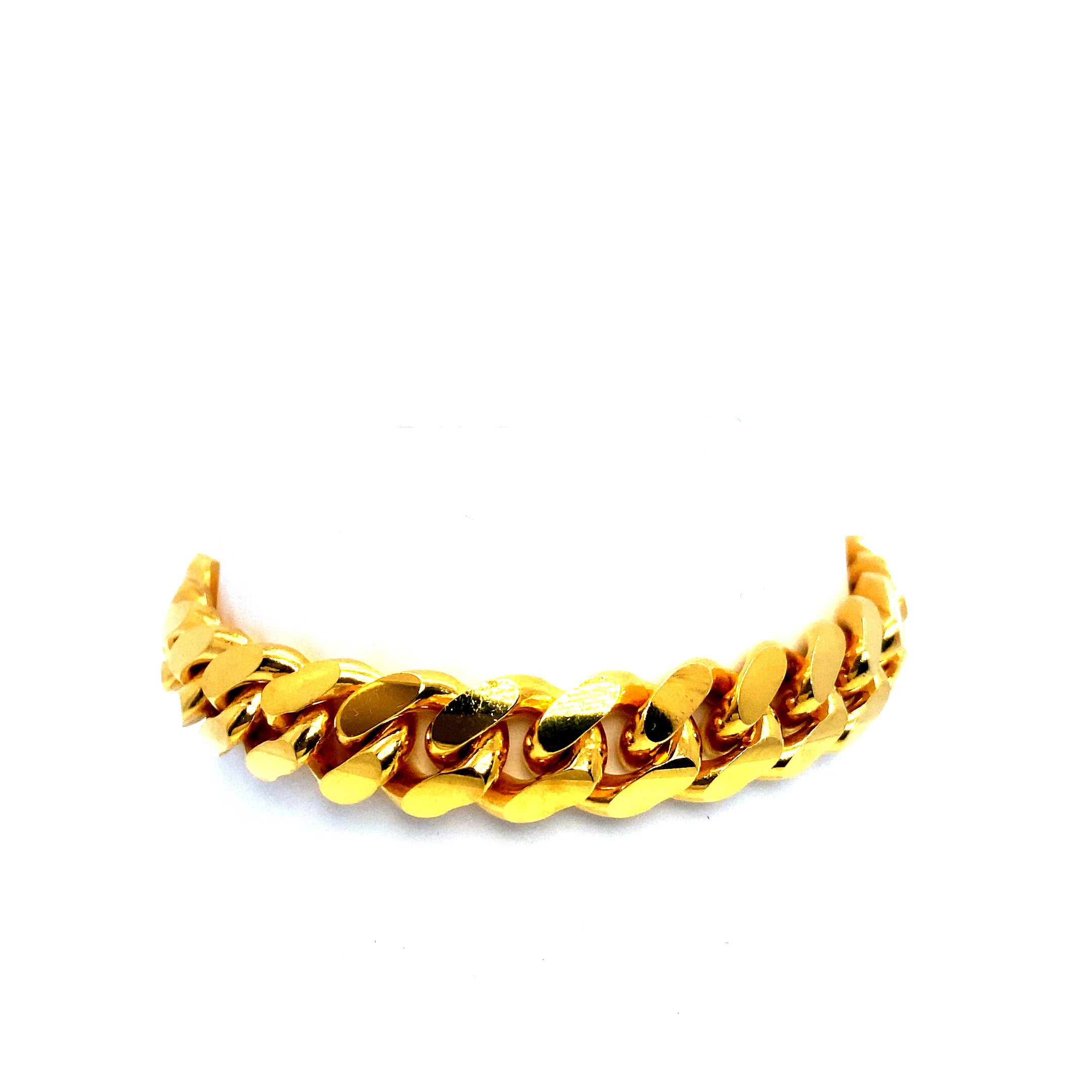 12 Inch Miami Curb Link Bracelet (Silver/Gold Plated)