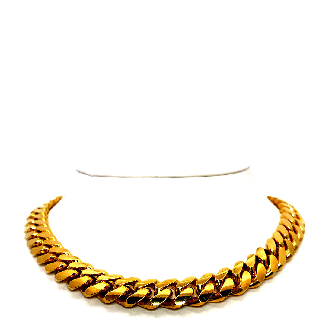 24 inch 12 mm Miami Curb Chain plain (Silver/Gold Plated)