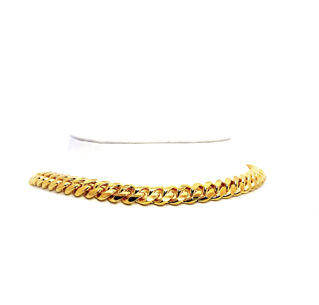 22 Inch 10 mm Miami Curb Link Chain (Silver/Gold Plated)