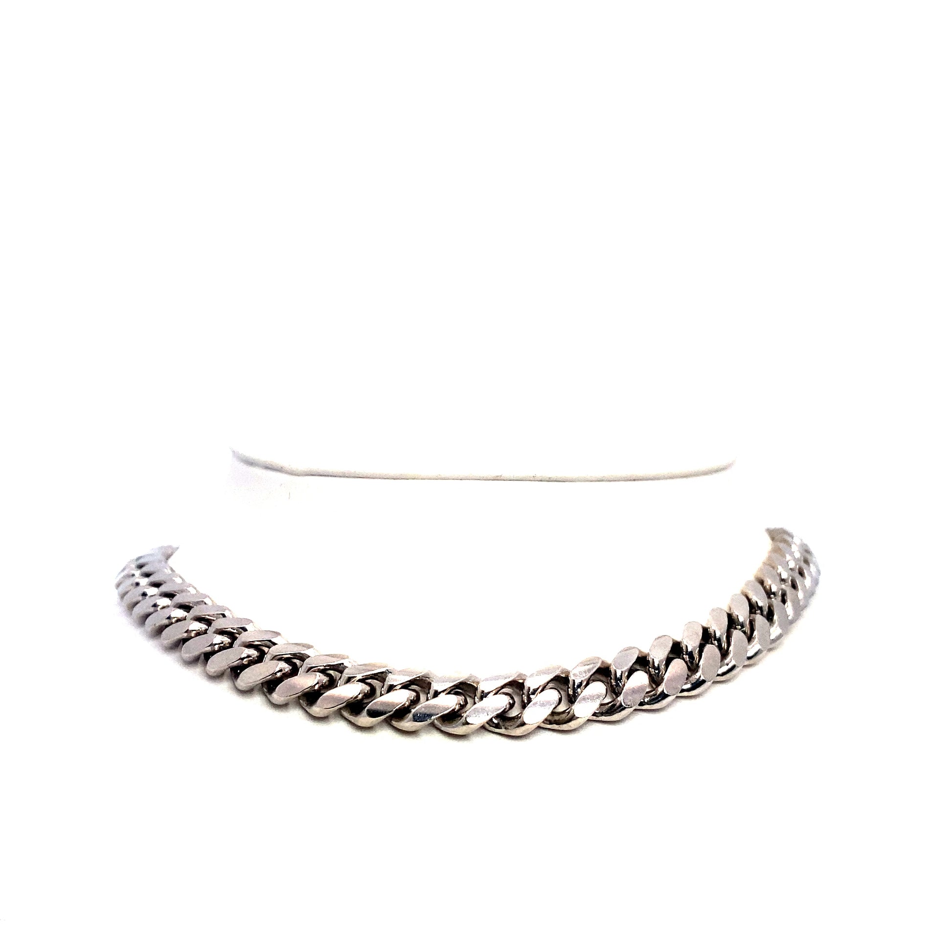 22 Inch 10 mm Miami Curb Link Chain (Silver/Rhodium)