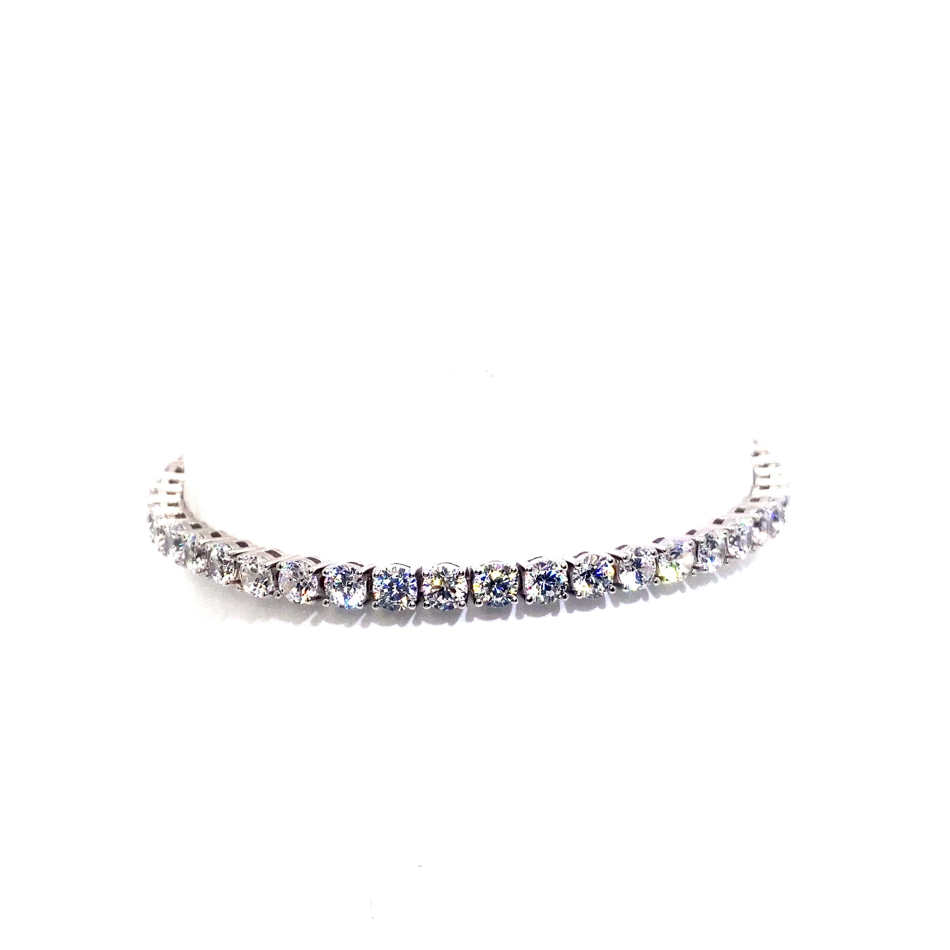 7 Inch 4 mm Tennis Bracelet SI 1 (Silver/Rhodium)